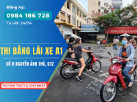 Thi bằng lái xe máy A1 tại Số 8 Nguyễn Ảnh Thủ Quận 12